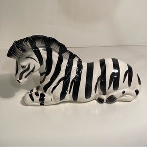 Tilso Japan Hand Painted Zebra 7” Height 13” Length